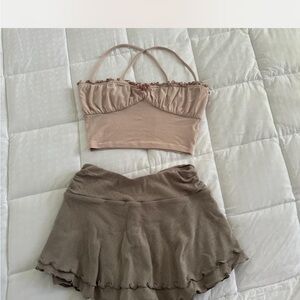 Lacemade Skirt and Tank Cotton Set